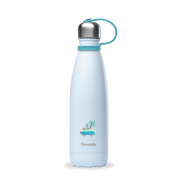 Bouteille isotherme 500ml - Flora bleu