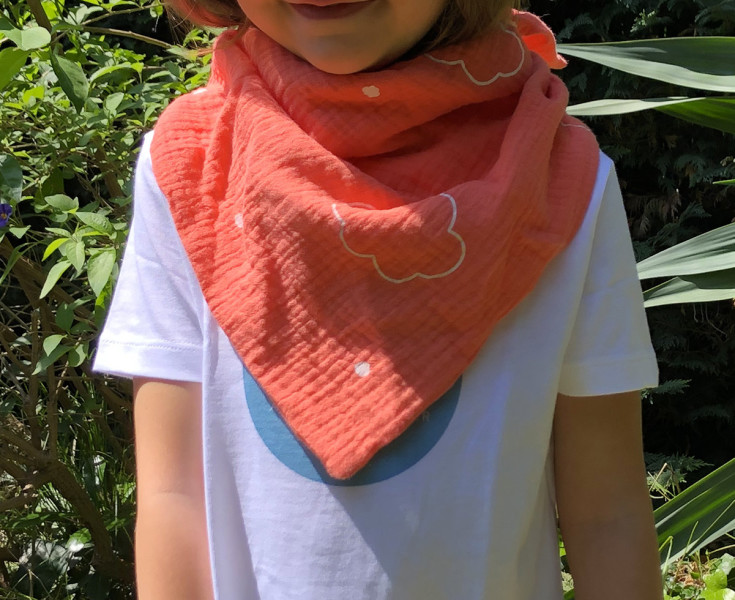 Foulard Enfant Corail Nuages